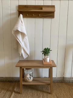 CONJUNTO BANCO NÓRDICO + PERCHERO AMALIA 60CM en internet