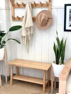 Imagen de CONJUNTO BANCO NÓRDICO 80CM + PERCHERO MANOLA DOBLE