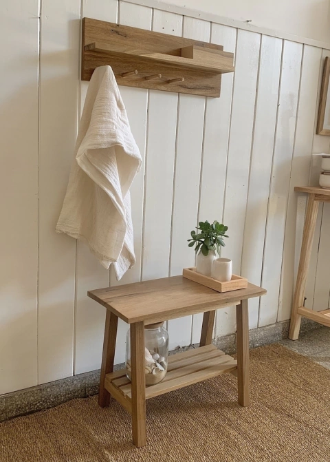 CONJUNTO BANCO NÓRDICO + PERCHERO AMALIA 60CM