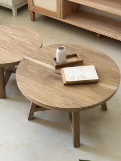 COMBO MESA DELFOS MACIZA 70CM Y 60CM en internet