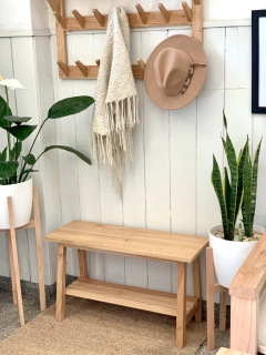 CONJUNTO BANCO NÓRDICO 80CM + PERCHERO MANOLA DOBLE en internet