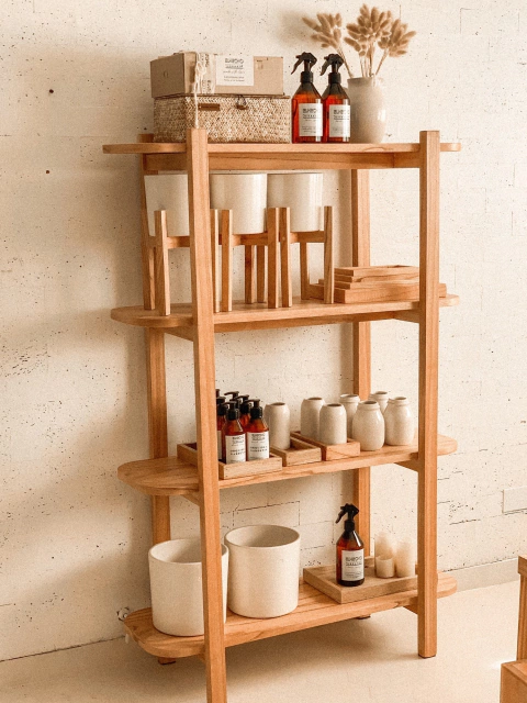 ESTANTERÍA OSLO 90CM X 1.35 ALTO TODA EN MADERA