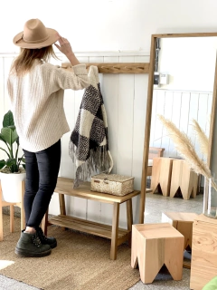 CONJUNTO BANCO y PERCHERO TIRA 80CM - comprar online
