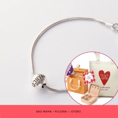 BAG mamá + Pulsera power con pelotita/s con nombre personalizado - comprar online