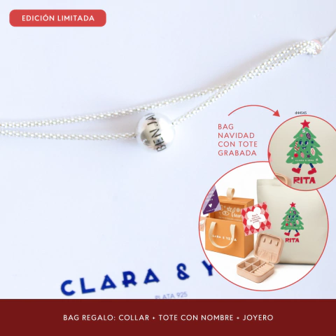 BAG regalo + Collar con pelotita/s con nombre personalizado - comprar online