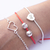 Pulsera corazón/es con grabado personalizado - comprar online