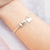 Pulsera minimal con pelotita/s con nombre personalizado en internet