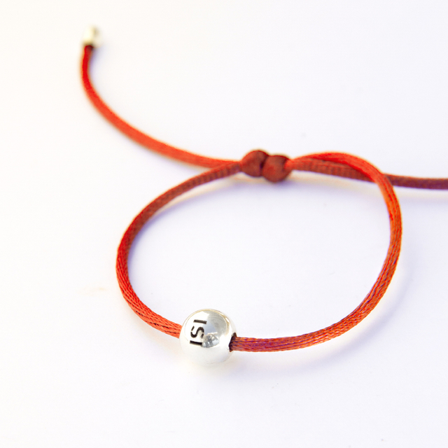 Pulsera De Seda Con Pelotita/S Con Nombre thumbnail 2