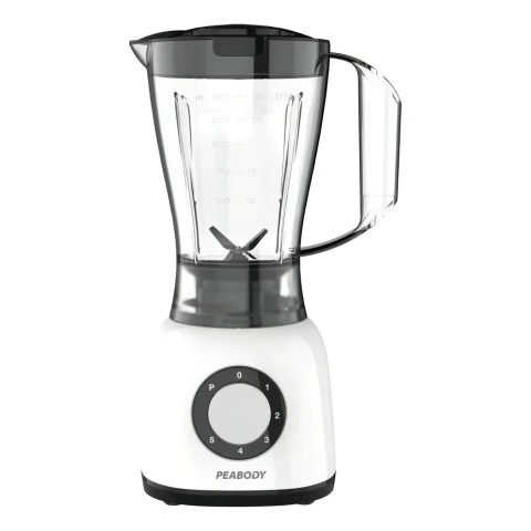 LICUADORA DE MESA VASO PLASTICO 1.5 LTS 5 VELOC. 600W BLANCA PEABODY LN610B