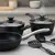 SET DE COCINA DE ALUMINIO FORJADO 9 PIEZAS GOURMET NEGRO KANJI JNA010 - tienda online