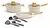 SET DE COCINA DE ALUMINIO FORJADO 9 PIEZAS GOURMET BEIGE KANJI JNA012