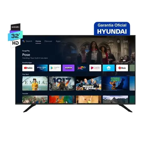 LED 32" STEREO HD SMART TV ANDROID HYUNDAI 32HD8A