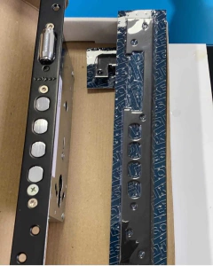 70205 Fechadura de 5 Pontos (20 Pinos) - Trinco Rolete, para porta com puxador. (Acabamento Preto) - Loja Keso - Grupo Geoempresas