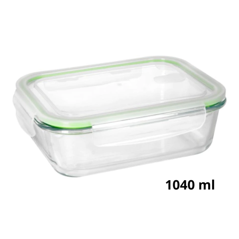 HERMETICO RECTANGULAR VIDRIO 1040 ML - comprar online