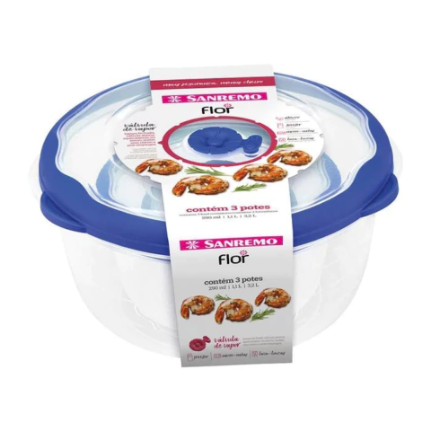 SET x 3 HERMETICOS REDONDOS