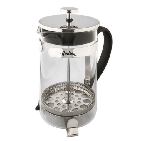 CAFETERA DE VIDRIO CON EMBOLO 600 ML HUDSON