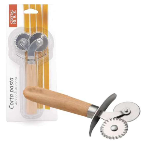 CORTA PASTA DOBLE MANGO MADERA