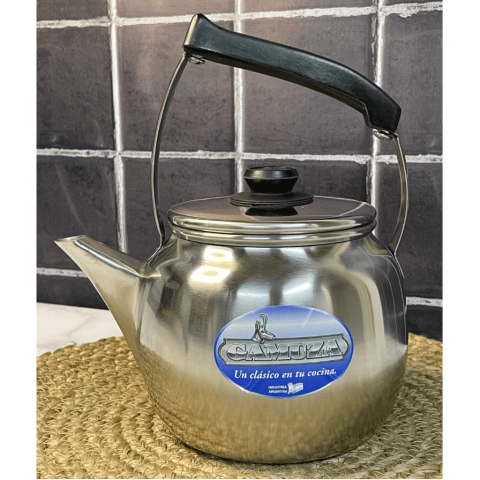 PAVA ACERO INOXIDABLE GAMUZA 1L PLATINO