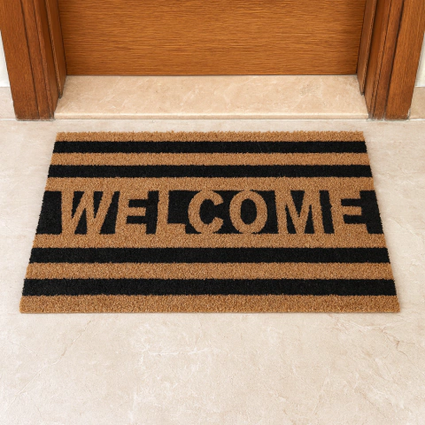 FELPUDO DE COCO 40*60 WELCOM C/RAYAS - comprar online