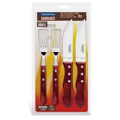 JUEGO DE CUBIERTOS 4 PZAS TRAMONTINA JUMBO