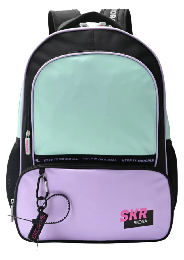 Mochila Cromatico Bicolor Con Llavero 18" Dreamer