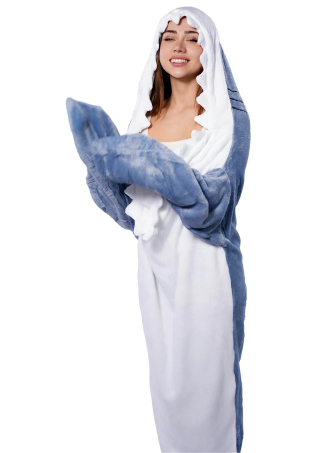Pijama tiburón azul grisáceo de Bashop