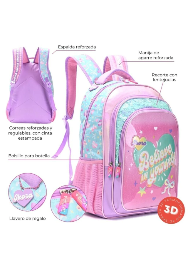 Mochila 18" con llavero Allegra Skora — imagen 13