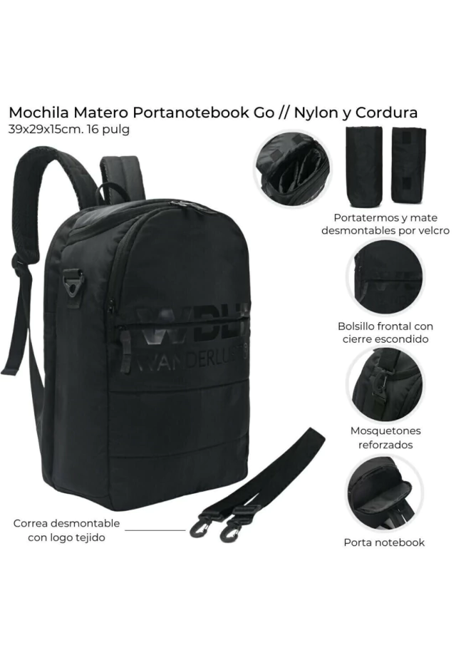 Mochila mtero portanotebook de 16 pulgadas con correa Storm Wanderlust de Bashop — imagen 15