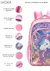 Imagen de Mochila Unicornio Frente Con Confeti Y Llavero 18" Rainbow