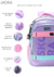 Imagen de MOCHILA CROMATICO LILA ACQUA CON LLAVERO 18" COSMIC