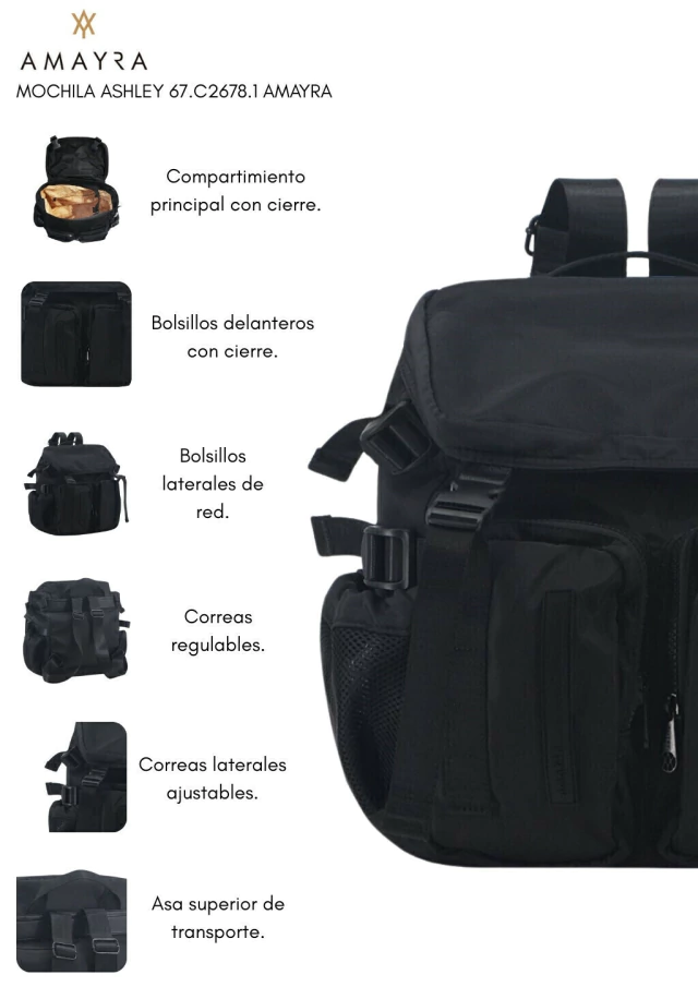 Mochila ashley amayra de Bashop — imagen 5
