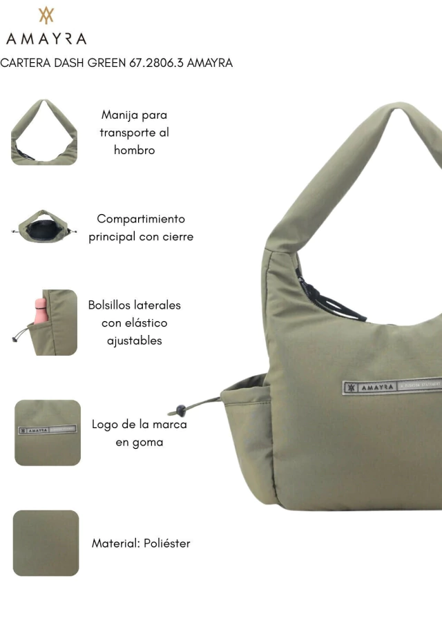 Cartera Dash green Amayra — imagen 5