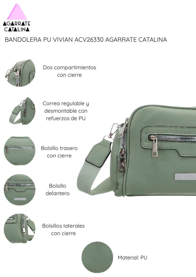 Bandolera Pu Vivian de Bashop — imagen 4