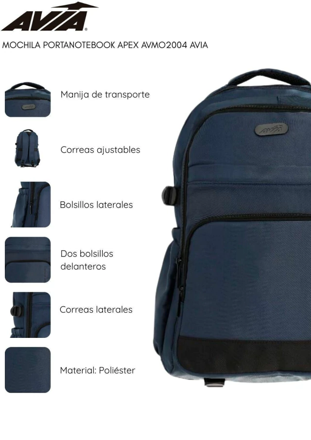 Mochila portanotebook apex avia de Bashop — imagen 4