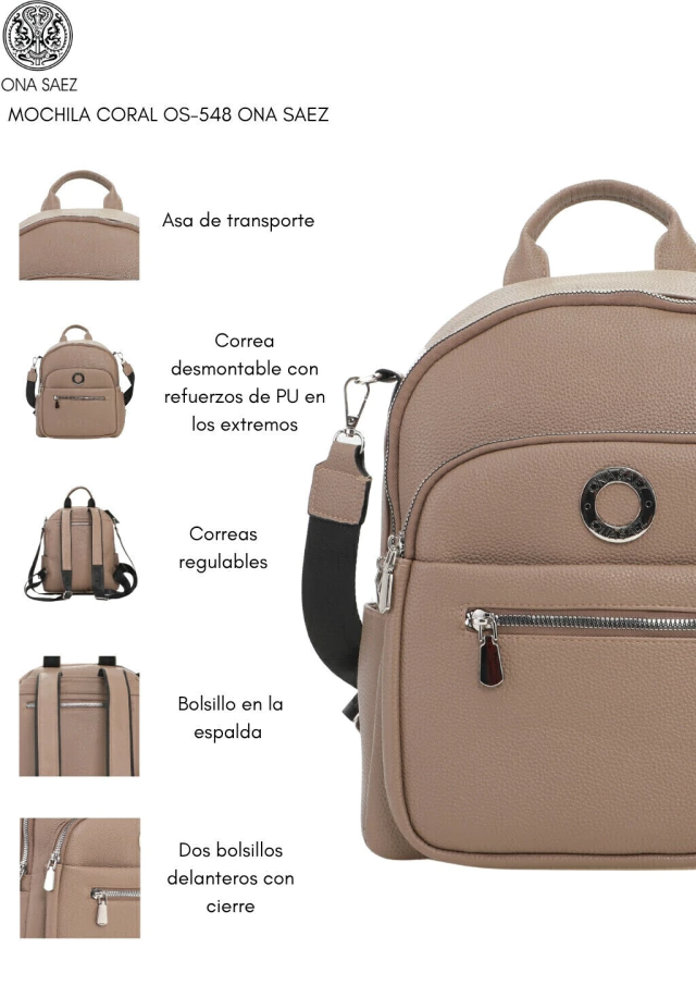 Mochila coral ona Saez — imagen 7