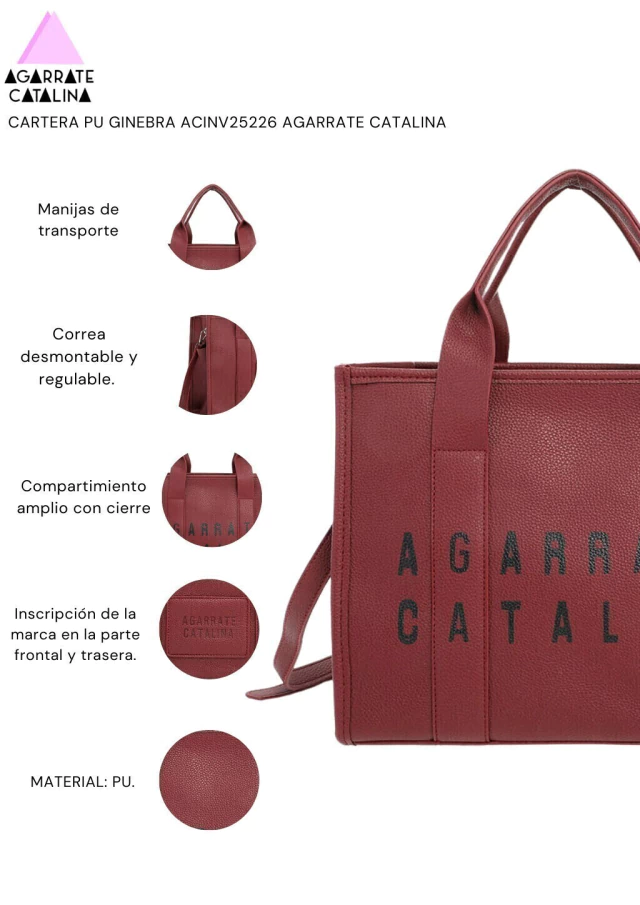 Cartera pu ginebra agarrate Catalina — imagen 7