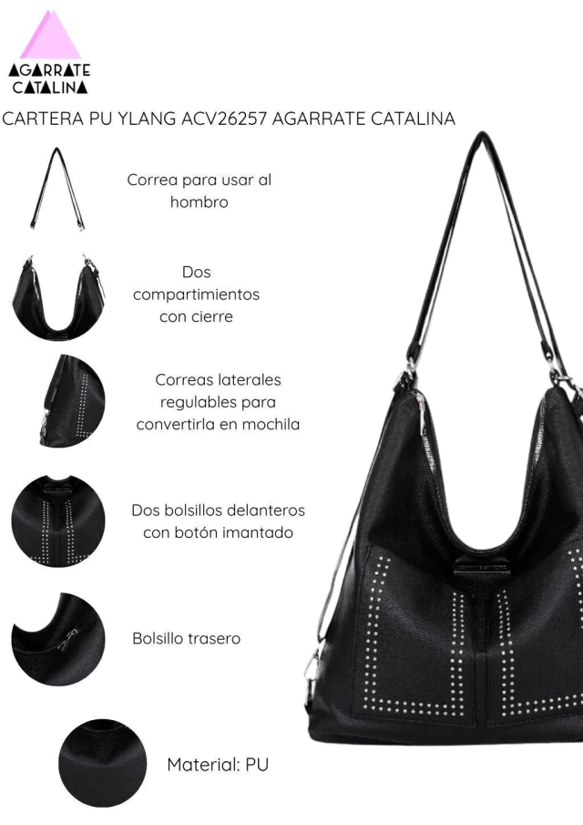 Cartera pu Ylang Agarrate Catalina de Bashop — imagen 4