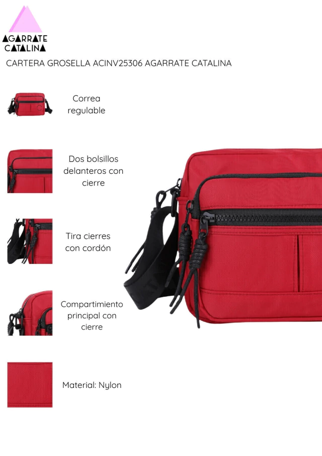 Cartera grosella agarrate Catalina — imagen 7