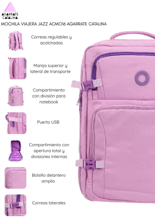 Mochila viajera Jazz de Bashop — imagen 4