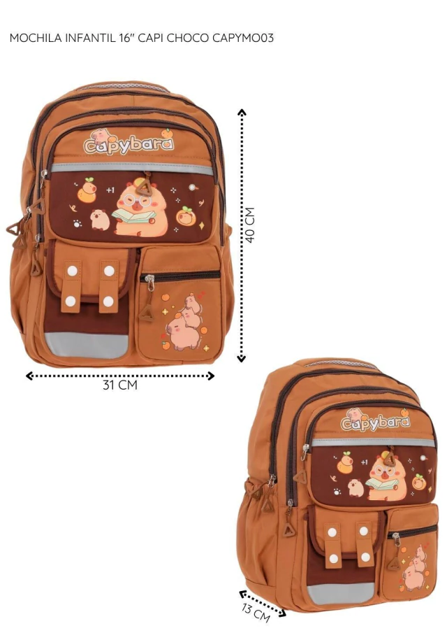 Mochila infantil 16 Capi Choco de Bashop — imagen 8