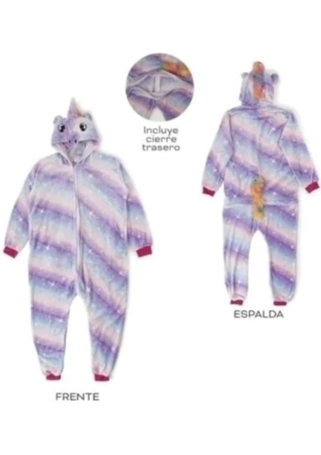 Pijama Kigurumi Plush importado violeta de BASHOP — imagen 3