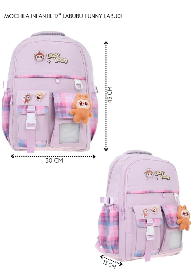 Mochila infantil 17 de Labubu Funny de Bashop — imagen 6