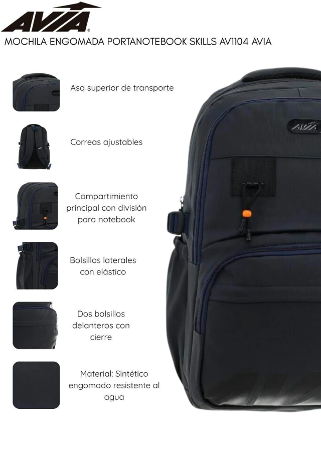 Mochila engomada portanotebook Skills Avia de Bashop — imagen 4