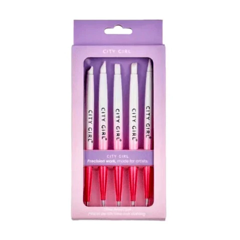 SET DE PINCEL DE SILICONA CON DOTTING CITY GIRL – 5PCS en internet