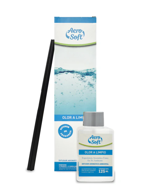Imagen de Difusores de Ambiente Aerosoft 125ml con 4 Varillas