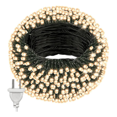 Guirnalda 50 Metros Negra Decoracion 240 Luces Leds Navidad