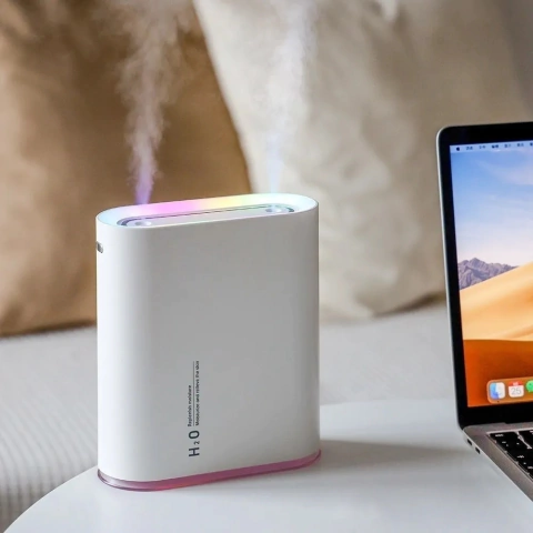 Humidificador Aromatizador Vaporizador Recargable Luz Rgb 1 litro de agua