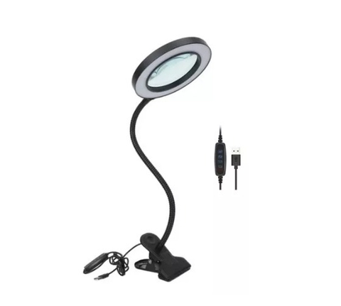 Lampara 56 Leds Usb Con Lupa Manicuria Nail Art Soft Gel