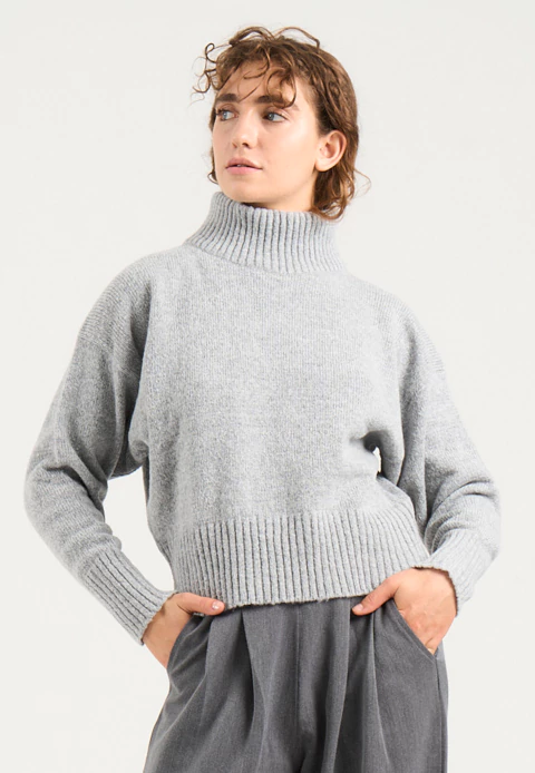 Sweater Praga Mohair Gris - comprar online
