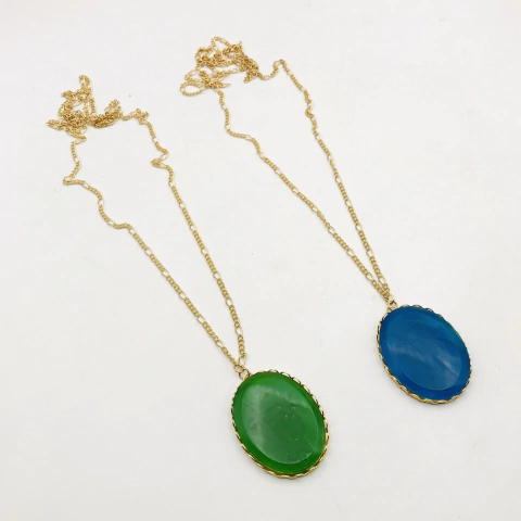 Collar camafeo palmera